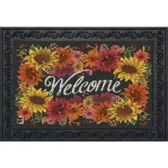 Briarwood Lane Fall Flowers Welcome Doormat Autumn Indoor Outdoor