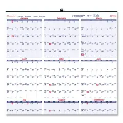 Yearly Wall Calendar, 24 x 36, White/Blue Sheets, 12-Month (Jan to Dec): 2026