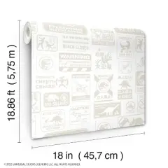 Jurassic World Dominion Signs Peel and Stick Wallpaper - RoomMates