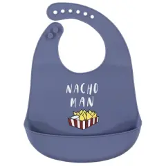 Hudson Baby Infant Boy Silicone Bibs 2pk, Nacho Man, One Size