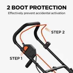 Litheli U20 20V 4Amp Cordless Electric Snow Blower With Brushless Motor Battery Powered: Dual Battery, 20ft Throw, LED Lights