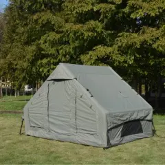 4 Person Inflatable Glamping Tent, 4-Season Waterproof Air Camping Tent House with Quick Setup and Windproof Structure &ndash; Cuddlewood