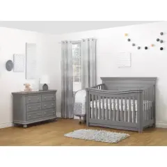 Sorelle Finley Lux Flat Top Crib - Weathered Gray