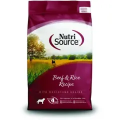 NutriSource Made with Beef and Brown Rice with Wholesome Grains Dry Dog Food - 15LB