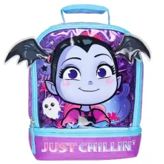 Disney Vampirina Just Chillin' 3D Dual Compartment Insulated Lunch Cooler Bag Purple