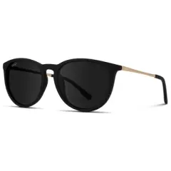 WMP Eyewear Metal Temple Round Polarized Sunglasses