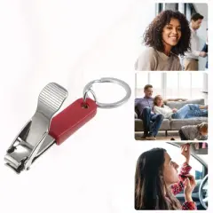 Unique Bargains Stainless Steel ABS Nail Clippers Portable Nail Clipper Kit for Nail Care Silver Tone Red 1 Pc