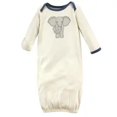 Touched by Nature Baby Boy Organic Cotton Gowns, Elephant