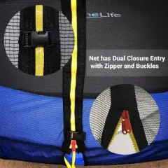 SereneLife 12ft Outdoor Trampoline with Safety Net SLTRA12BL