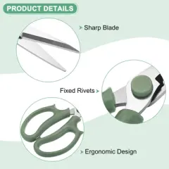 Unique Bargains Stainless Steel Garden Comfortable Grip Flower Pruning Scissor 3Pcs