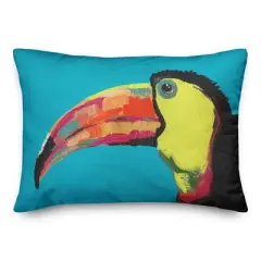 Creative Products Bright Jungle Toucan on Teal 14x20 Indoor / Outdoor Pillow
