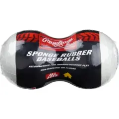 Rawlings Sponge Baseball Training Ball 2pk - White