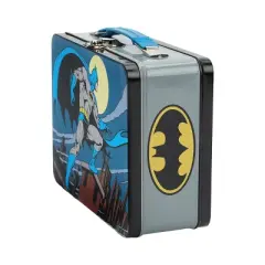 Batman Gotham City Nighttime Skyscrapers Gray Tin Tote