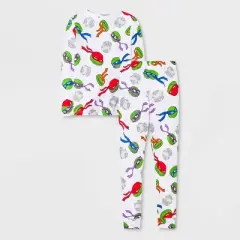Boys' Teenage Mutant Ninja Turtles Uniform Snug Fit 4pc Pajama Set - Green