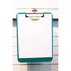 Mobile OPS Unbreakable Recycled Clipboard, 0.25" Clip Capacity, Holds 8.5" x 11" Sheets, Green