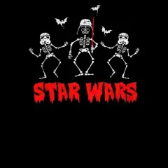 Men's Star Wars Halloween Vader Skeletons T-Shirt