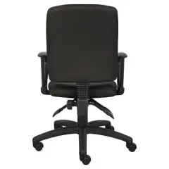 Multi-Function Fabric Task Chair with Loop Arms Black - Boss Office Products