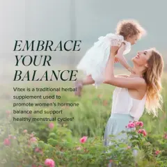 Vitex Chasteberry + Bioperene 600mg Capsules, Agnus Castus for Hormone Balance, Menopause, Menstrual Regularity & Hormonal Acne, SMNutrition, 90ct