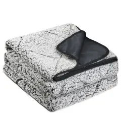 Tirrinia 60&rdquo; x 80&rdquo; Outdoor Waterproof Blanket with Fleece Lining, Foldable Camping Blanket