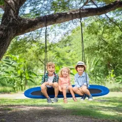 Safstar 60" Saucer Tree Swing Surf Outdoor Adjustable Kids Giant Oval Platform Swing Set