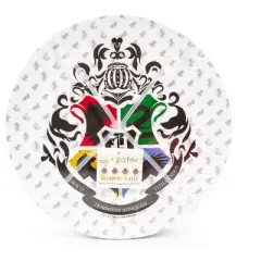 Silver Buffalo Harry Potter Hogwarts Crest 10-Inch Melamine Dinner Plates | Set of 4