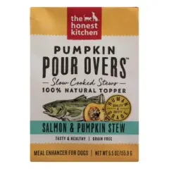 The Honest Kitchen Pumpkin Pour Overs Salmon and Pumpkin Stew Meal Enhancer for Dogs - Case of 12/5.5 oz