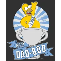 Men's The Simpsons Father's Day Homer Simpson Best Dad-Bod T-Shirt