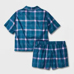 Girls' 2pc Flannel Short Sleeve Coat Pajama Set - art class&trade;