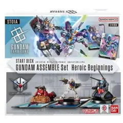 Bandai Gundam Card Game Assemble Starter Set - Heroic Beginnings (ST01A) (Japanese) - 50 Cards, 3 Gundam Minis