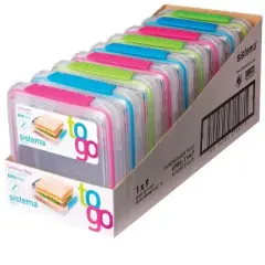 Sistema 15.2 oz Clear Sandwich Box 9 pk (Case of 9)