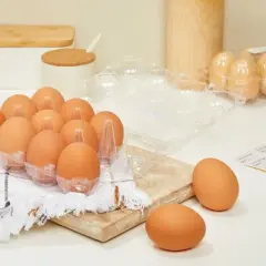 Stockroom Plus 48 Pack Bulk Egg Cartons for 1 Dozen Chicken Eggs, Reusable Containers, Labels