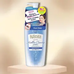 Bifesta by Mandom Micellar Cleansing Water Brightup | Water-based makeup remover to remove makeup thoroughly (13.5 oz)