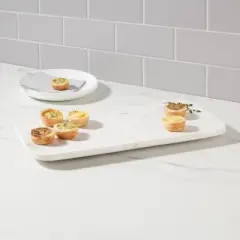 14" x 7" Marble Serving Platter White - Threshold&trade;