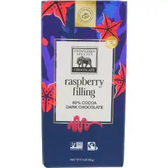 Endangered Species Chocolate, Dark Chocolate Bar, Raspberry Filly 3 oz