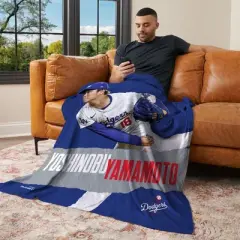 MLB Yoshinobu Yamamoto Player Silk Touch Throw Blanket 50 x 60 Inches
