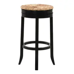 30" Leif Swivel Rush Seat Barstool Antique - Carolina Chair & Table