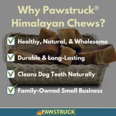 Pawstruck Himalayan Yak Dog Chew Natural Yak & Cow Milk / Cheese Long-Lasting, Jumbo Treat for Dogs, Best XL Thick Chew Stick