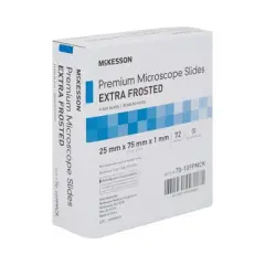 McKesson Glass Microscope Slides Extra-Frosted End 25 X 75 X 1 mm