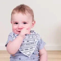 Dodo Babies Baby Bandana Drool Bib Set  2 Pacifier Clips, Pacifier Case in a Gift Bag, Pack of 4 Premium Quality