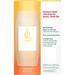 Band Aid - Plus Antibiotic Adhesive Bandages Extra Large, 8 Ct