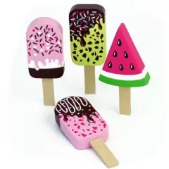 Sophia&rsquo;s Assorted Wooden Ice Cream Popsicle Bars, Multicolor