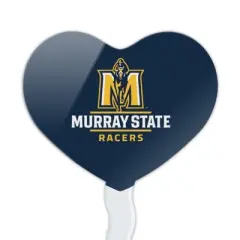 NCAA Murray State University Primary Logo Heart Love Cupcake Picks Toppers Decoration Set of 6