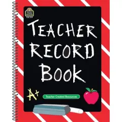 Teacher Created Resources Chalkboard Teacher Record Book, Pack of 6