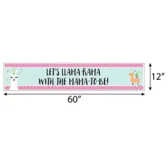 Big Dot of Happiness Whole Llama Fun - Llama Fiesta Baby Shower Decorations Party Banner
