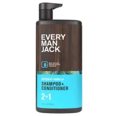 Every Man Jack Men's 2-in-1 Shampoo and Conditioner - Coconut + Vanilla - 16 fl oz