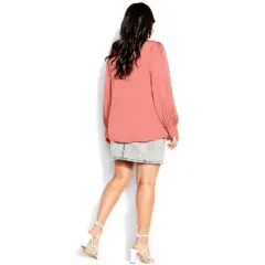 Women's Plus Size In Awe Top - dusty peach | CITY CHIC