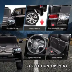 Garvee 12V Kids Ride on Car, 2-Seater Vehicle with Remote Control