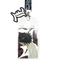 Death Note Detective L Anime Lanyard ID Badge Holder With 2' Rubber Charm