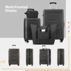 Lycvki 2 Piece 20in+24in Luggage Set with Bags and Expanable Spinner Wheels with TSA Lock