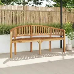 vidaXL Garden Bench Natural Teak Solid Teak Wood Large Durable - 70.9"